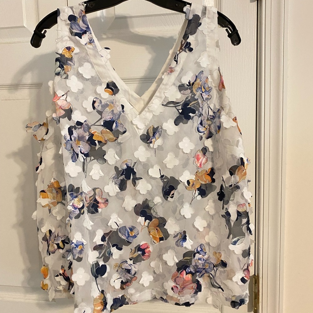 A New Day Sheer Flower Tank - Picture 3 of 5